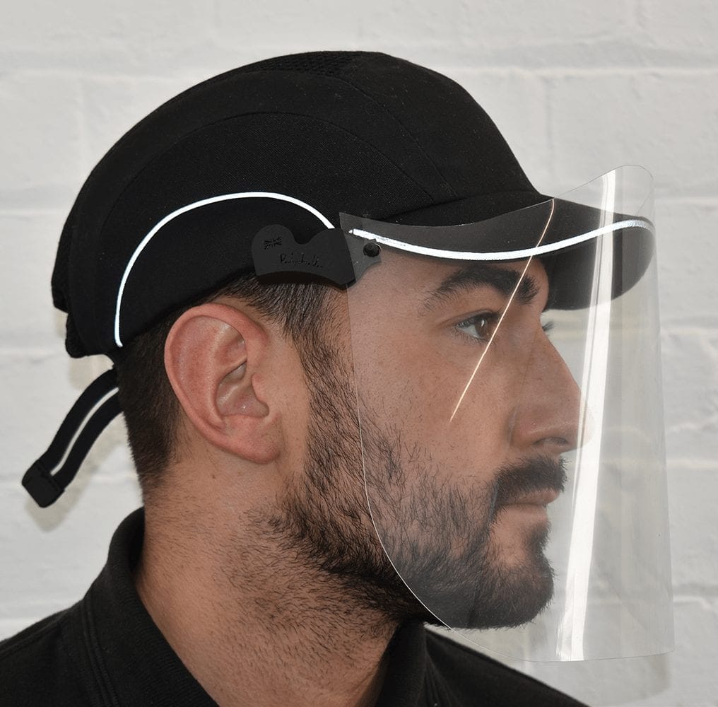 Charlie wears the Peakyshielder with Bump Cap