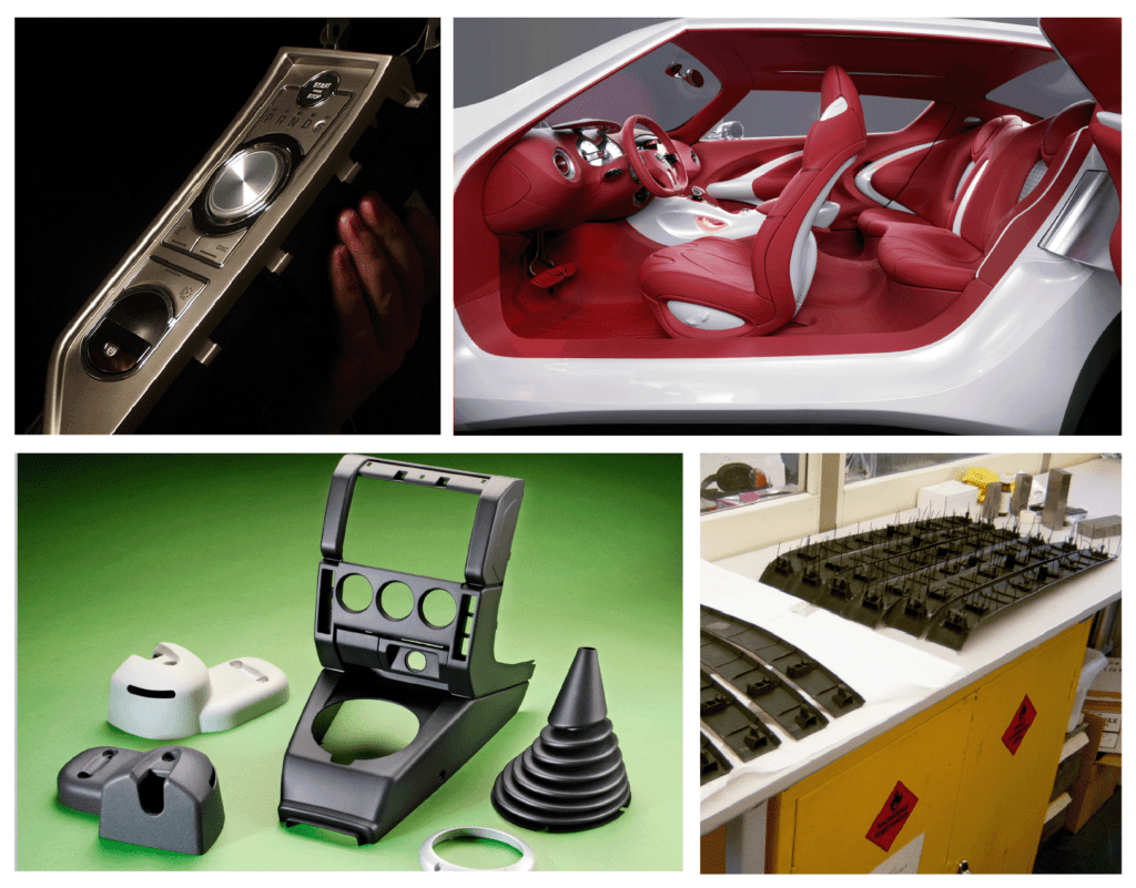 Four images of vacuum casting